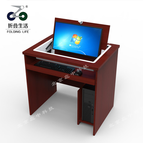 Q1翻轉電腦桌，多功能辦公桌，顯示器隱藏電腦桌